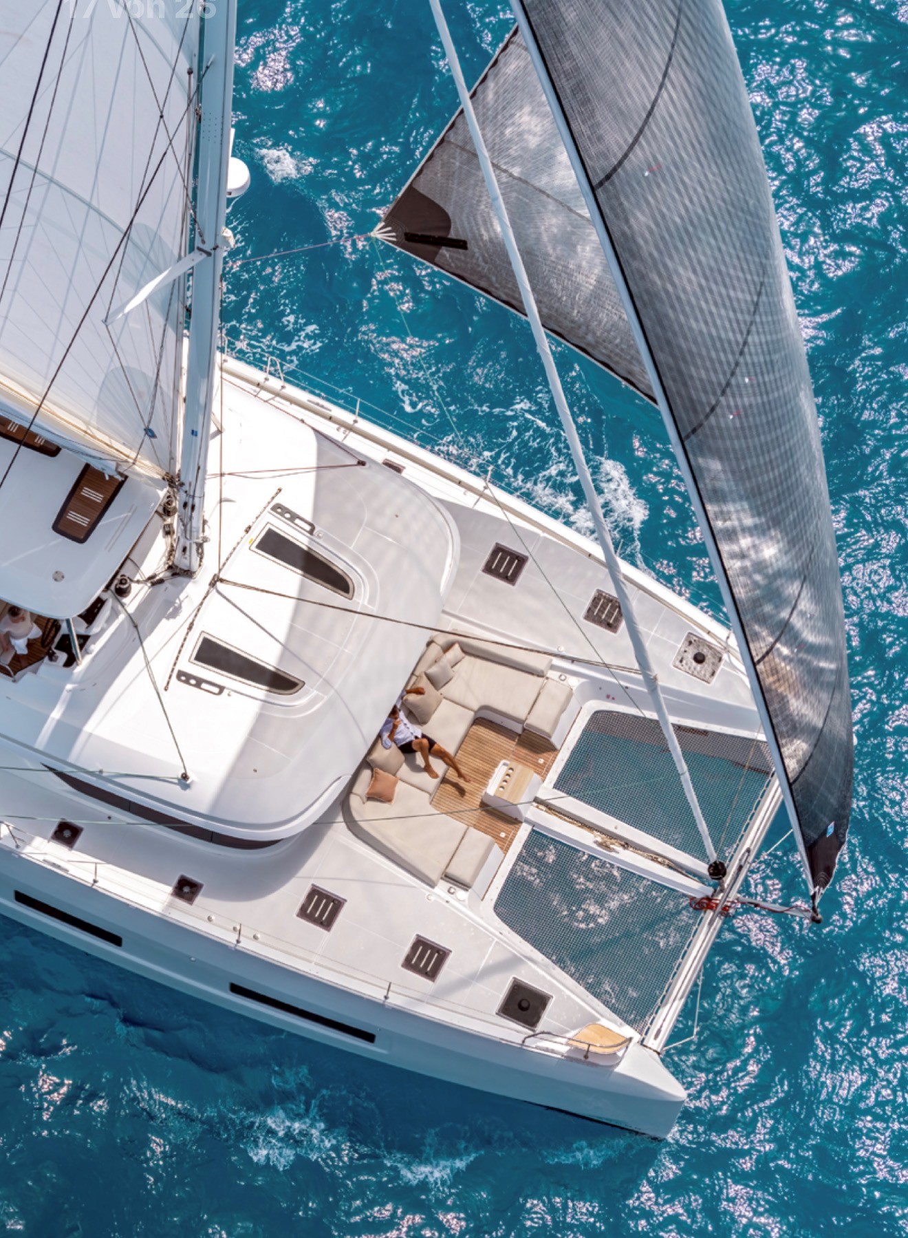 Catamaran at anchor